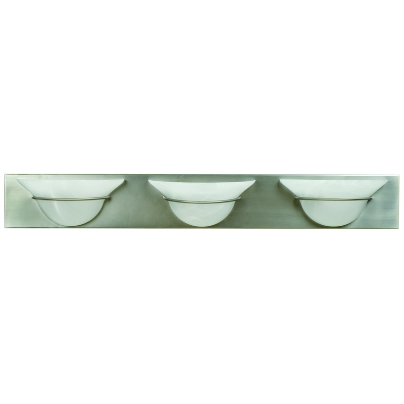 Moonglow Three Light Vanity in Brushed Satin Nickel