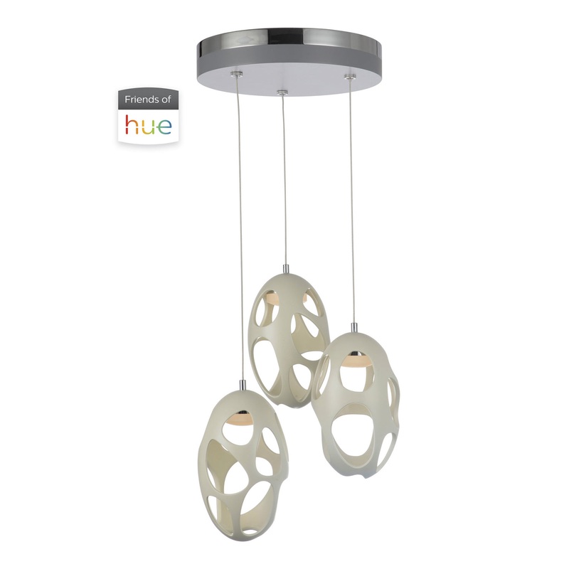Ovale LED Pendant in White