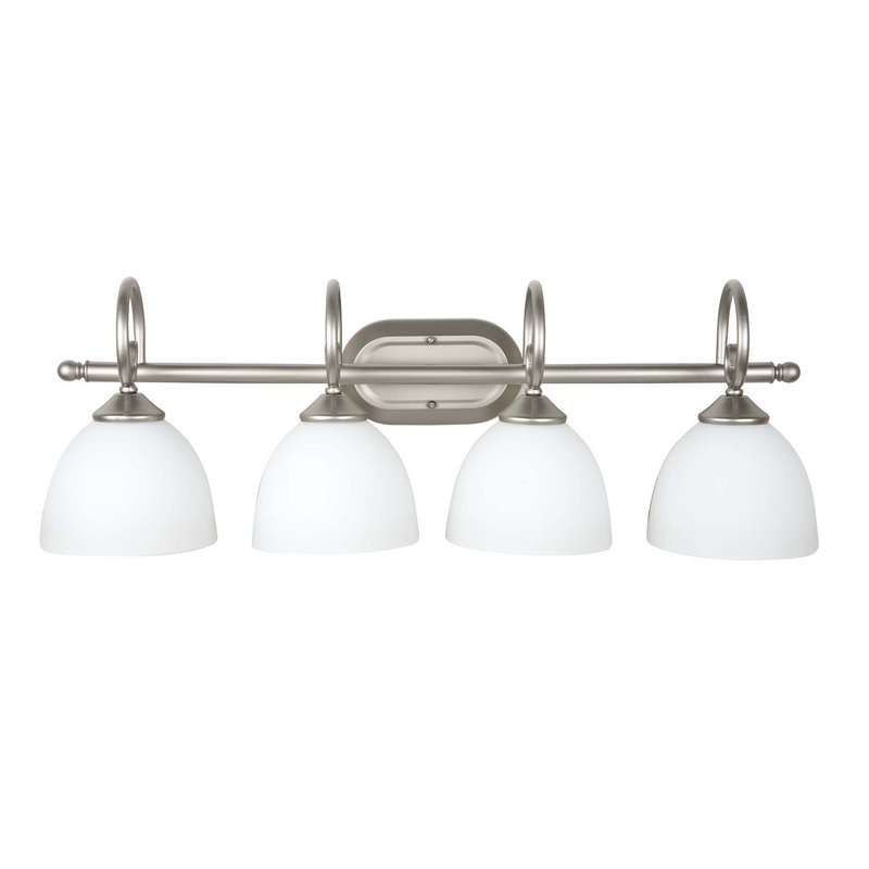 Raleigh Four Light Vanity in Satin Nickel