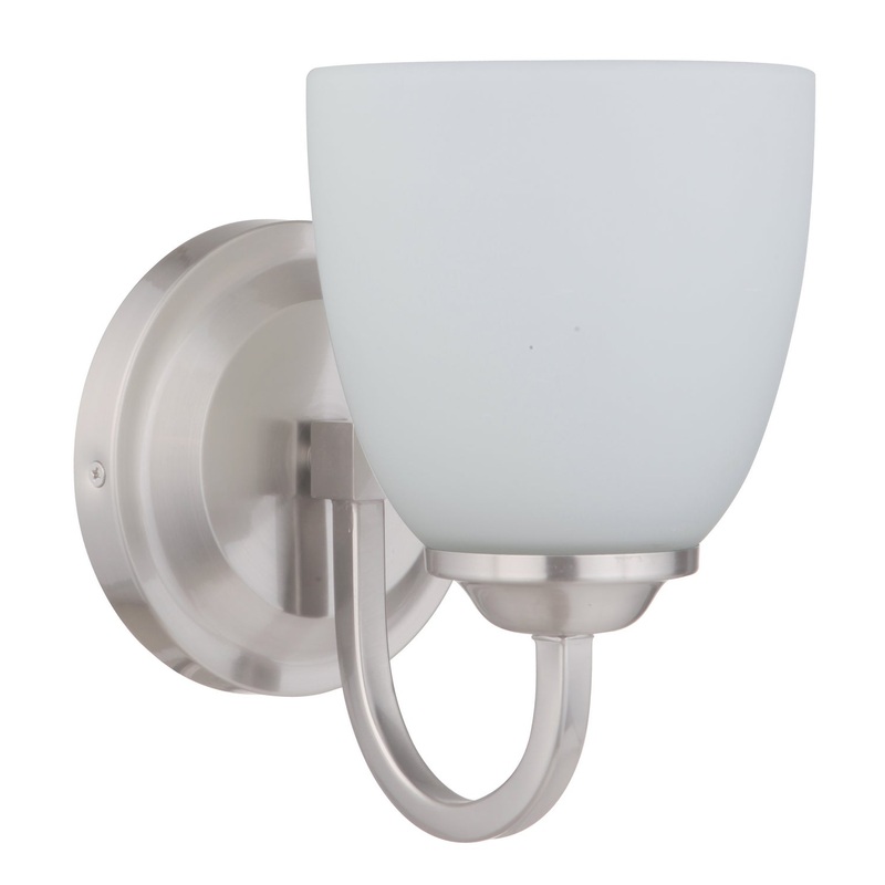 Serene One Light Wall Sconce in Brushed Polished Nickel
