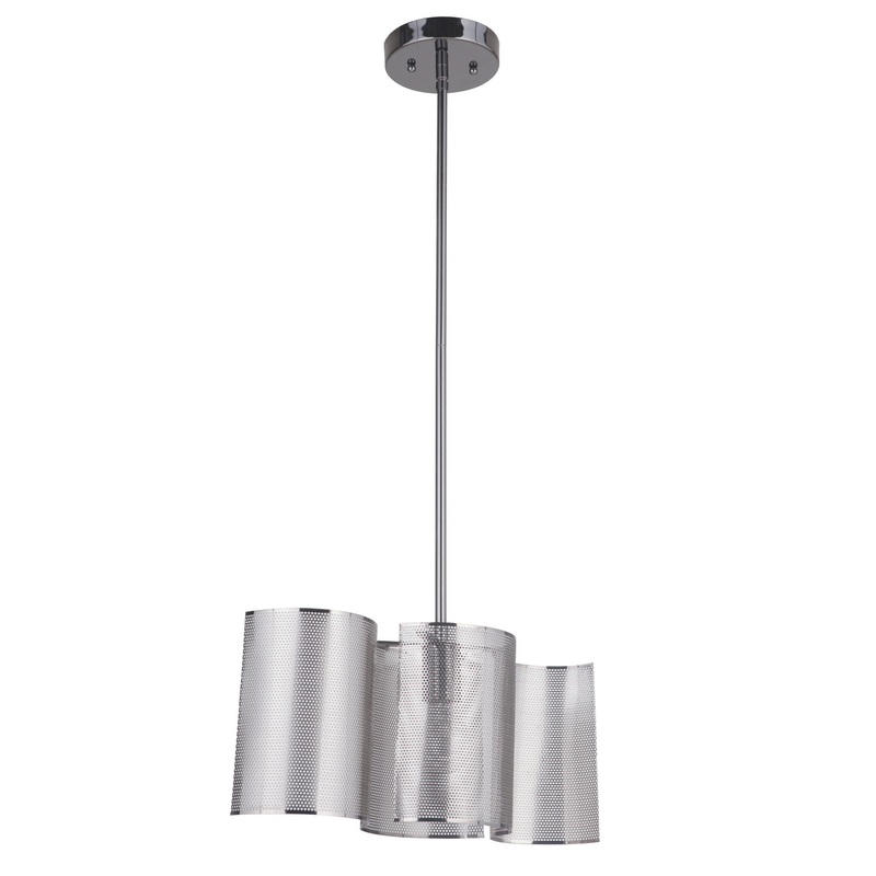 Sircle One Light Mini Pendant in Black Chrome
