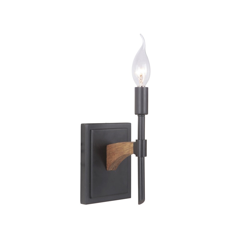 Tahoe One Light Wall Sconce in Espresso/Whiskey Barrel