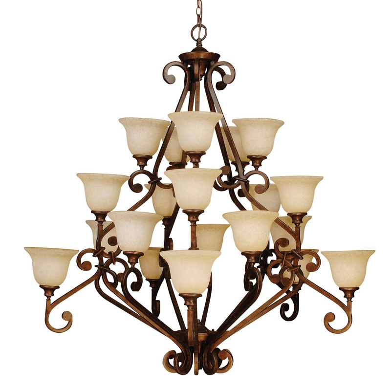 Toscana 20 Light Chandelier in Peruvian Bronze