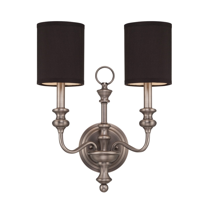 Willow Park Two Light Wall Sconce in Antique Nickel