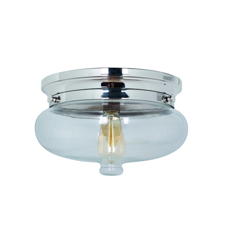 Yorktown One Light Flushmount in Polished Nickel