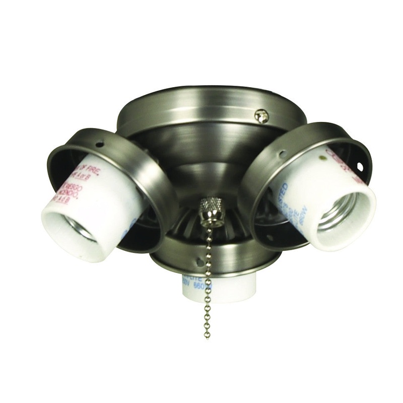 Light Fitter Three Light Fitter in Antique Nickel