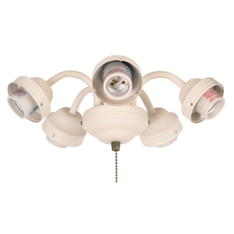 Universal Five Light Fitter in Antique White