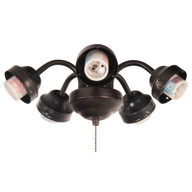 Universal Five Light Fitter in Oiled Bronze