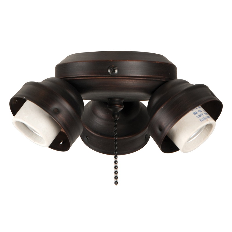 Universal Three Light Fitter in Aged Bronze Brushed