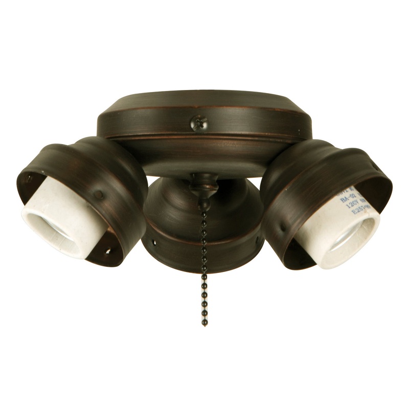 Universal Three Light Fitter in Aged Bronze Textured
