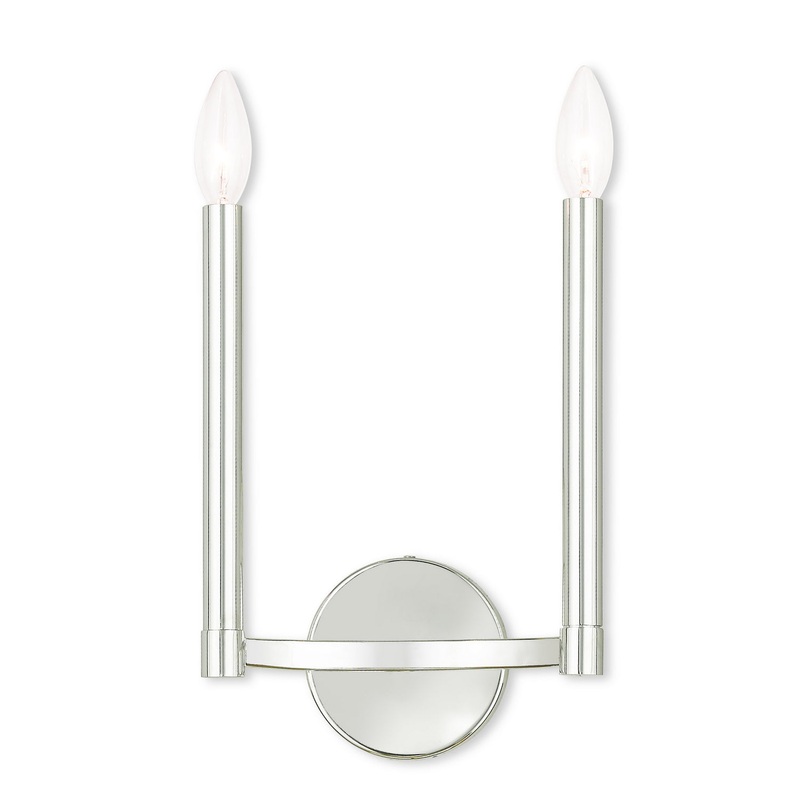 Alpine Two Light Wall Sconce in Polished Nickel
