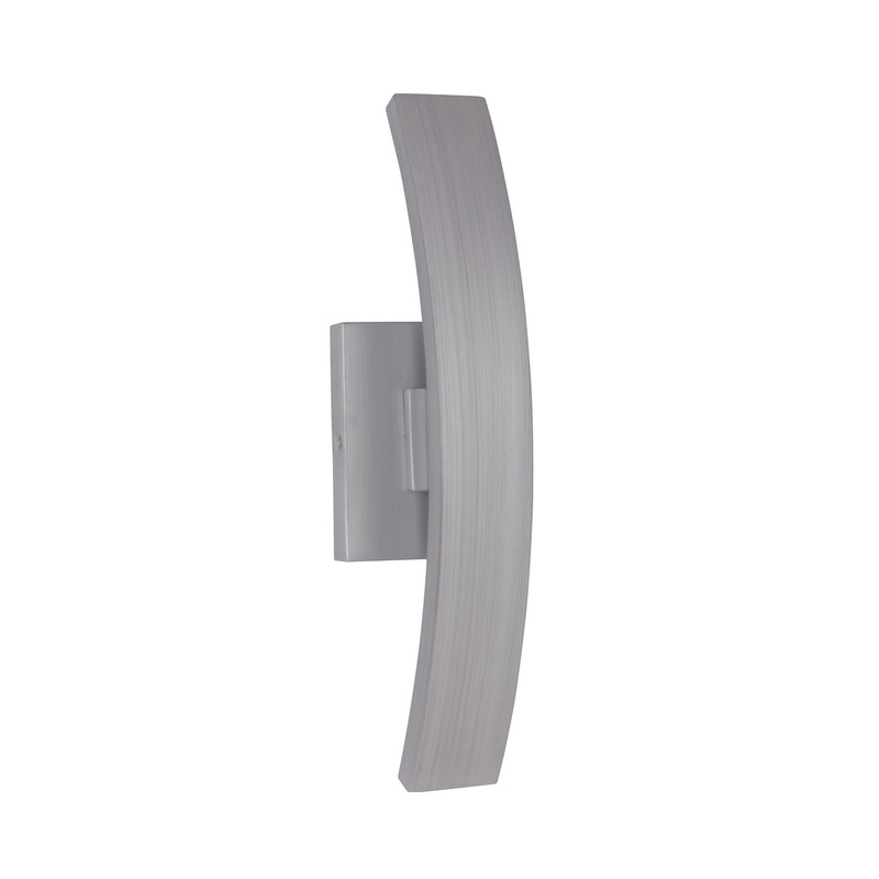 Arcus LED Pocket Sconce in Brushed Aluminum Outdoor