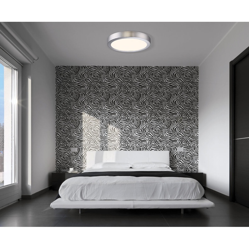 Brant LED Flush Mount in Satin Nickel