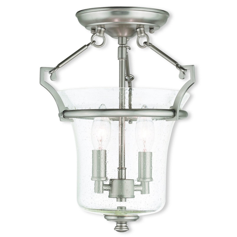 Buchanan Two Light Ceiling Mount in Brushed Nickel