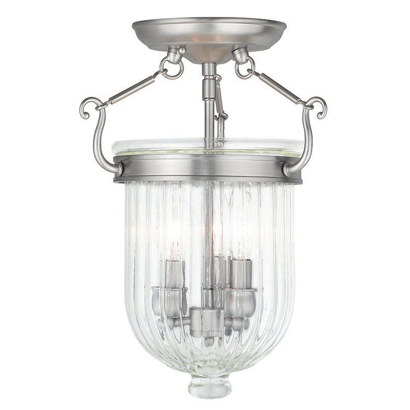 Coventry Three Light Ceiling Mount in Brushed Nickel
