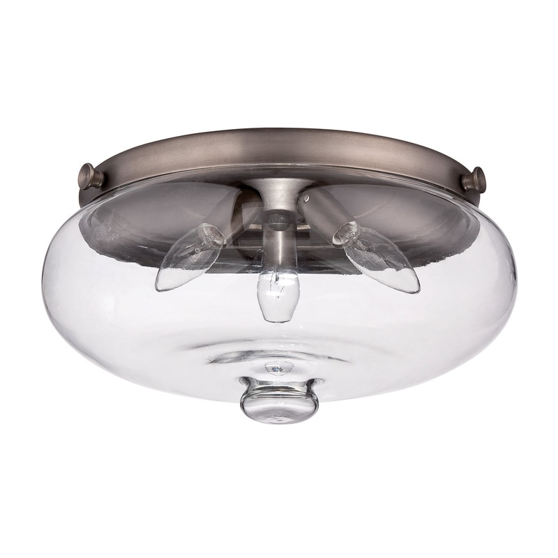 Elegance Bowl Light Kit Three Light Fan Light Kit in Antique Nickel