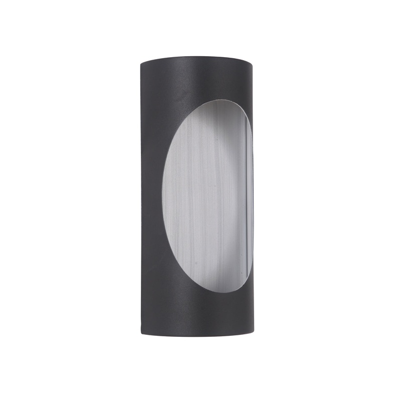 Ellipse LED Pocket Sconce in Matte Black/Brushed Aluminum