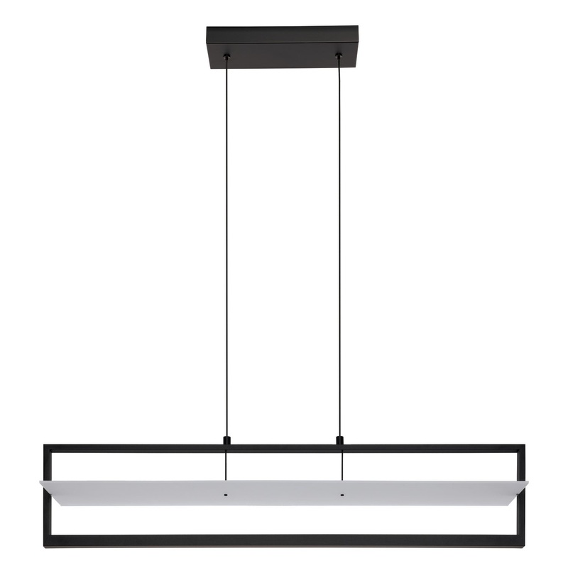 Farneta LED Linear Pendant in Structured Black