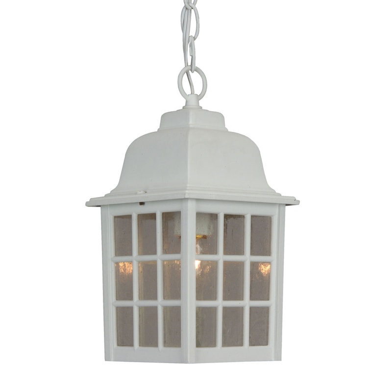 Grid Cage One Light Pendant in Matte White