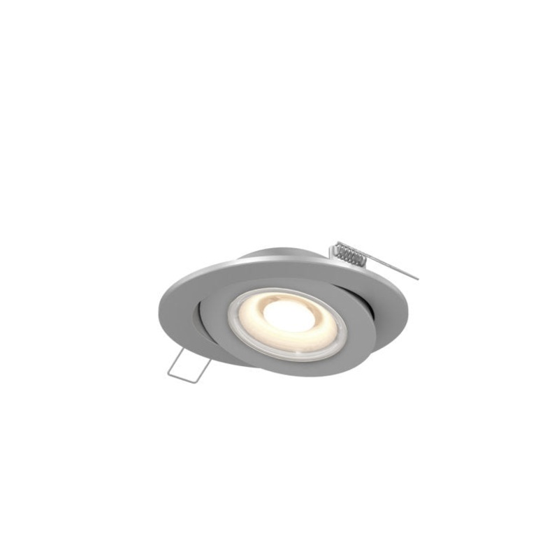 LED Gimbal Light in Satin Nickel