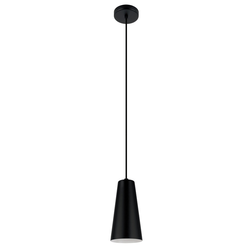 Pratella One Light Mini Pendant in Structured Black