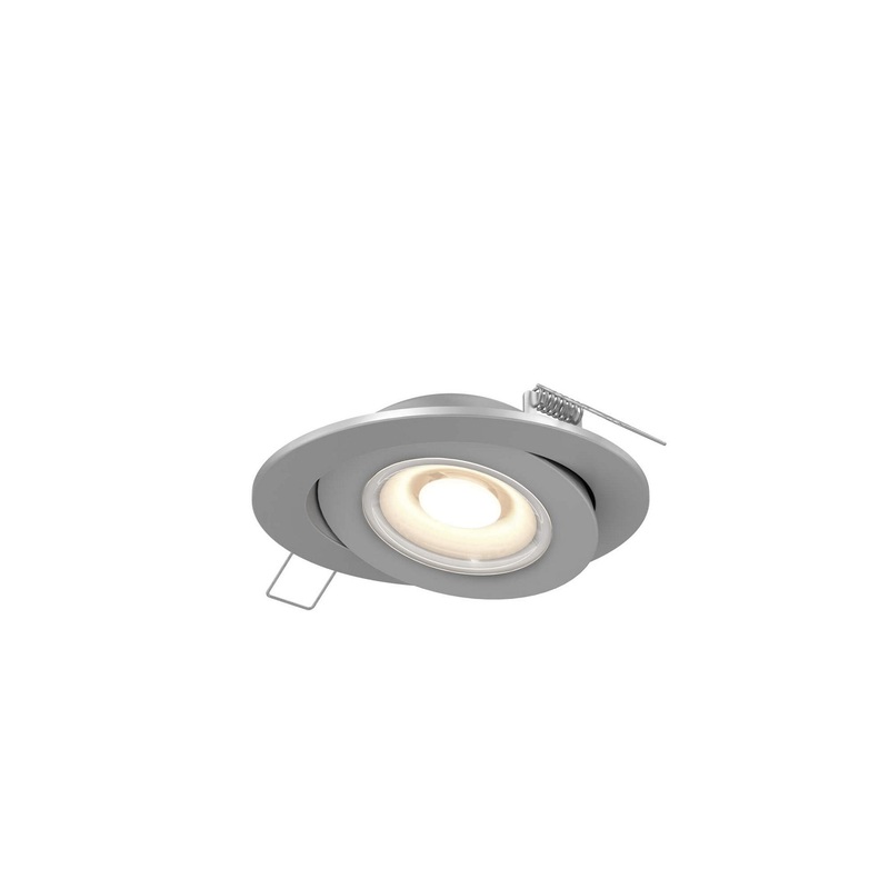 Recessed LED Gimbal Light in Satin Nickel