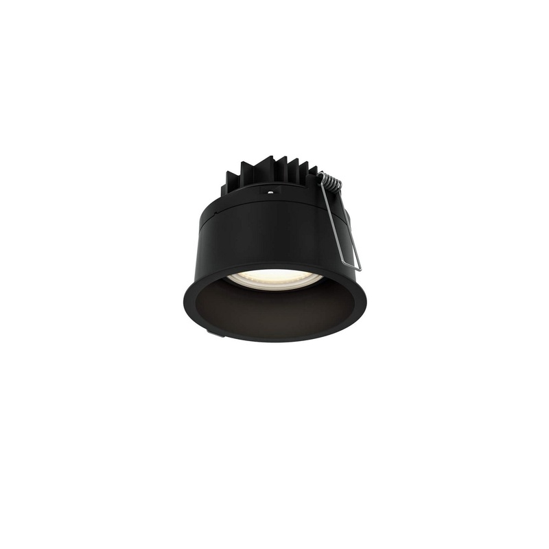 Regressed Gimbal Down Light in Black