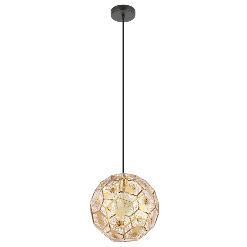 Skoura One Light Pendant in Structured Black
