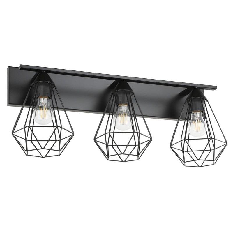 Tarbes Three Light Bath/Vanity in Matte Black