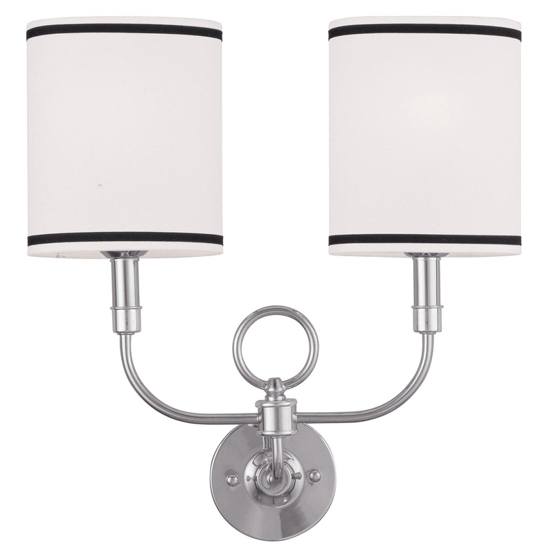 Wall Sconces Two Light Wall Sconce in Brushed Nickel