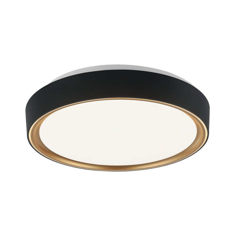 Alamus One Light Ceiling Mount in Aged Gold Brass / Matte Black