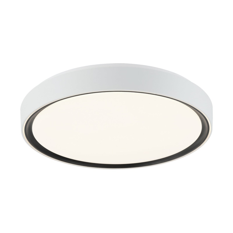 Alamus Two Light Ceiling Mount in Aged Gold Brass / White