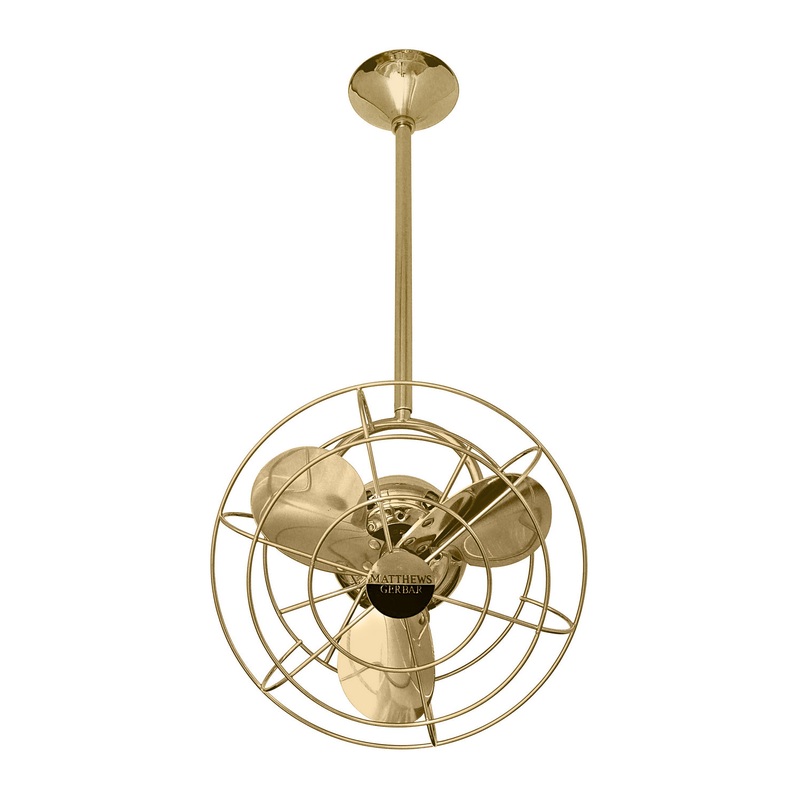 Bianca Direcional 16``Ceiling Fan in Polished Brass