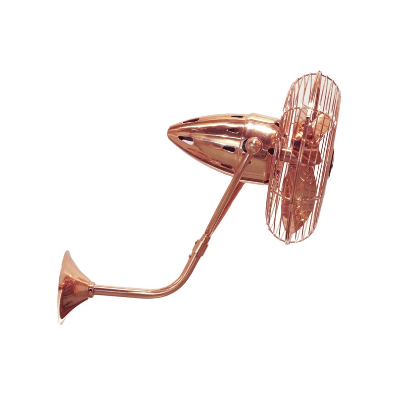 Bruna Parede 19``Wall Fan in Polished Copper