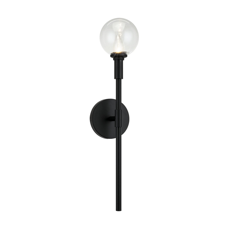 Candlestix One Light Wall Sconce in Black