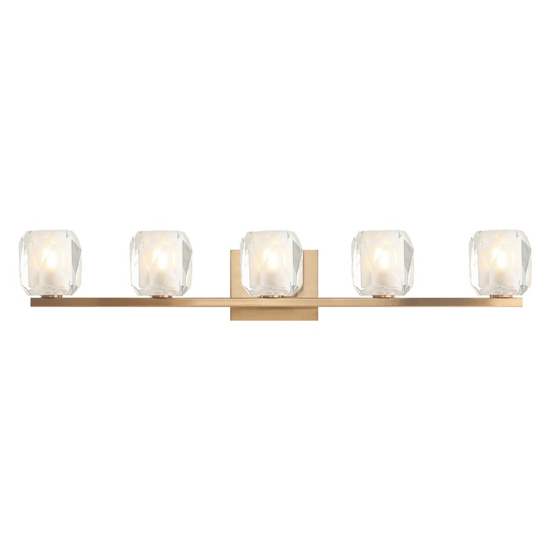Carleton Five Light Wall Sconce in Aged Gold Brass