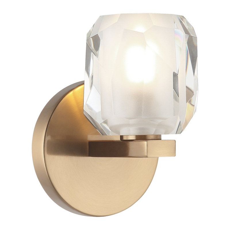 Carleton One Light Wall Sconce in Aged Gold Brass
