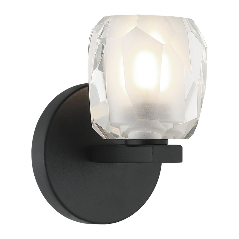Carleton One Light Wall Sconce in Matte Black