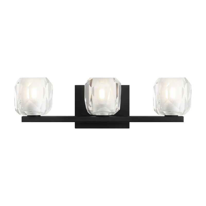 Carleton Three Light Wall Sconce in Matte Black