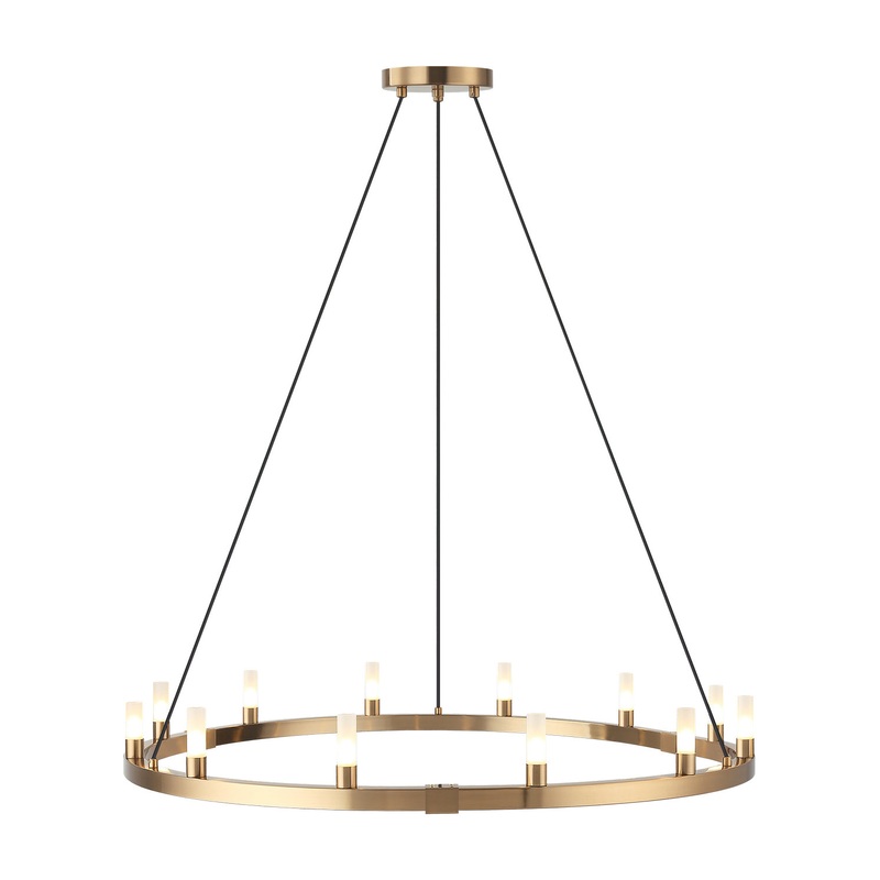 Cascadian 12 Light Chandelier in Aged Gold Brass