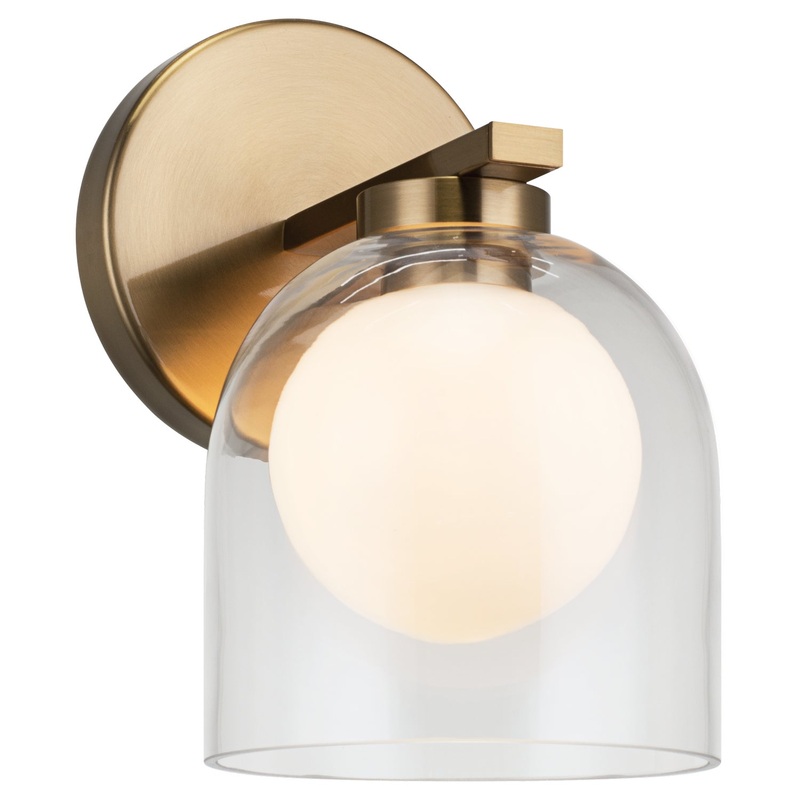 Derbishone One Light Wall Sconce in Aged Gold Brass