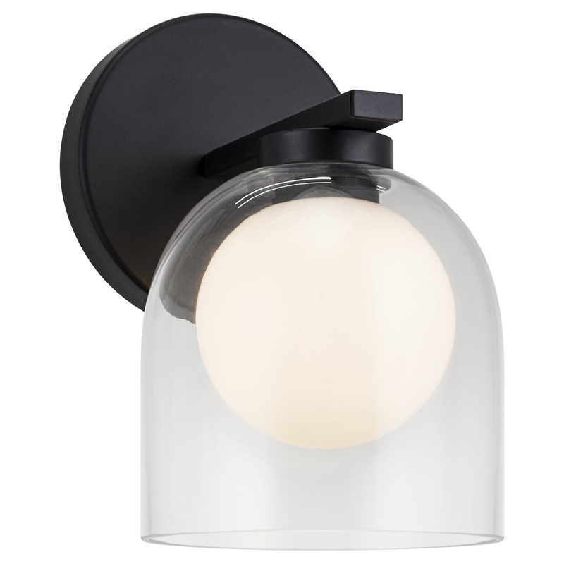Derbishone One Light Wall Sconce in Black