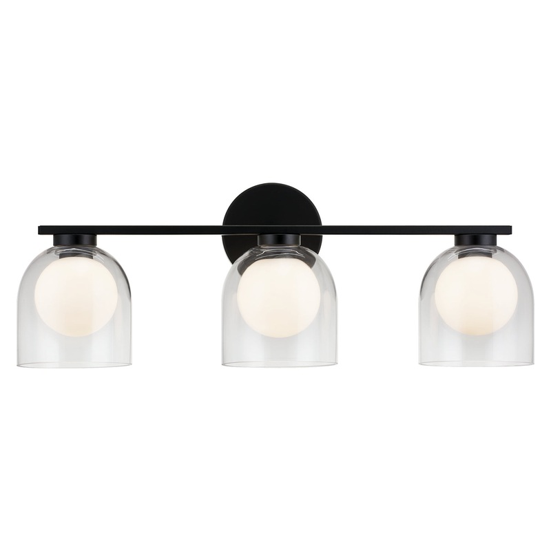 Derbishone Three Light Wall Sconce in Black