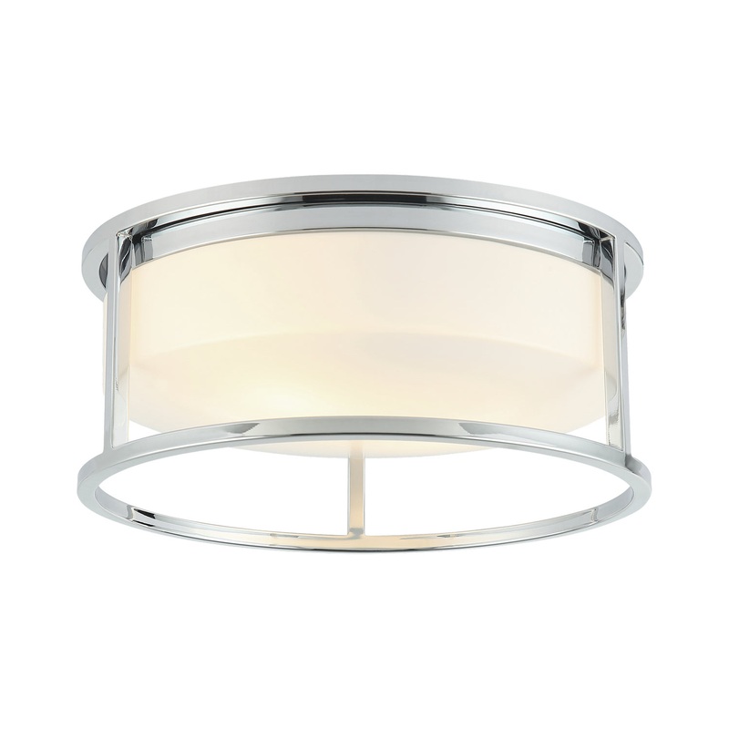 Framerton Two Light Ceiling Mount in Chrome