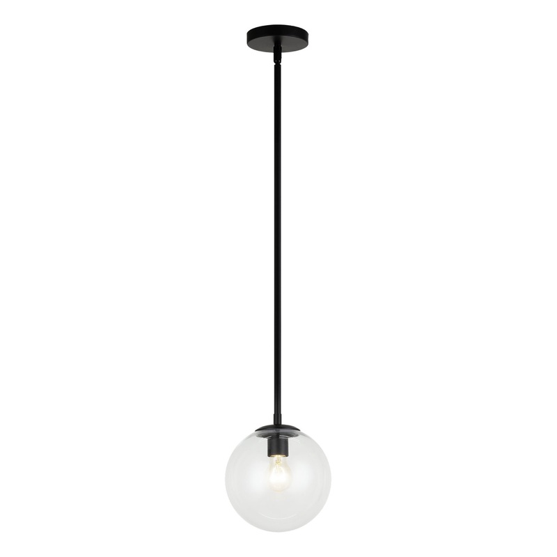 Novo One Light Chandelier in Black