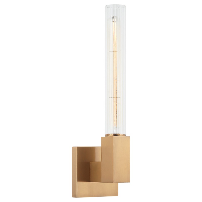 Odelle Two Light Wall Sconce in Aged Gold Brass