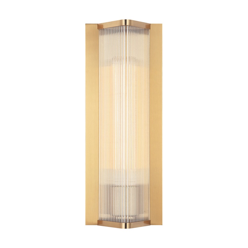 Palmira One Light Wall Sconce in Aged Gold Brass