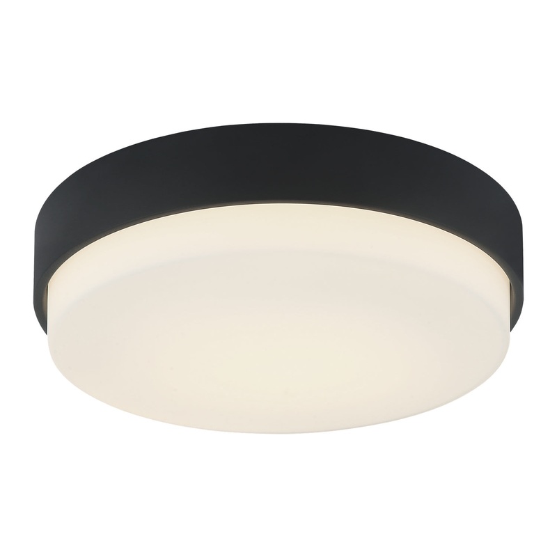 Quintz Three Light Ceiling Mount in Matte Black