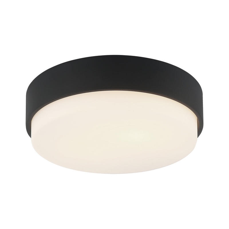 Quintz Two Light Ceiling Mount in Matte Black