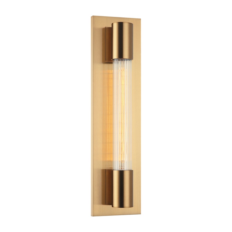 Riely One Light Wall Sconce in Aged Gold Brass